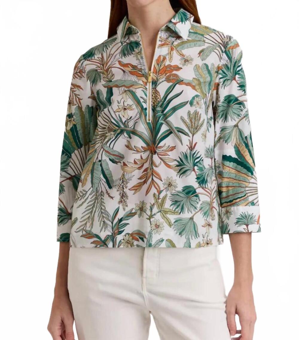 NEW HINSON WU alessa 3/4 sleeve top in amazonian